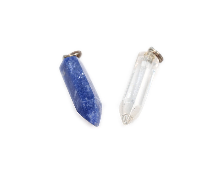 Stenspets Lapis Lazuli och Bergskristall - Hängsmycken